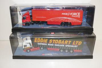 Corgi Toys twee grote modern trucks DAF - ERF nieuw in doos beschikbaar voor biedingen