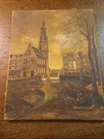 zicht op kerk, Antiek en Kunst, Ophalen of Verzenden