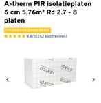Isolatiemateriaal nieuw!, Doe-het-zelf en Verbouw, Isolatie en Afdichting, Ophalen of Verzenden, Nieuw, Hardschuim (Pir)