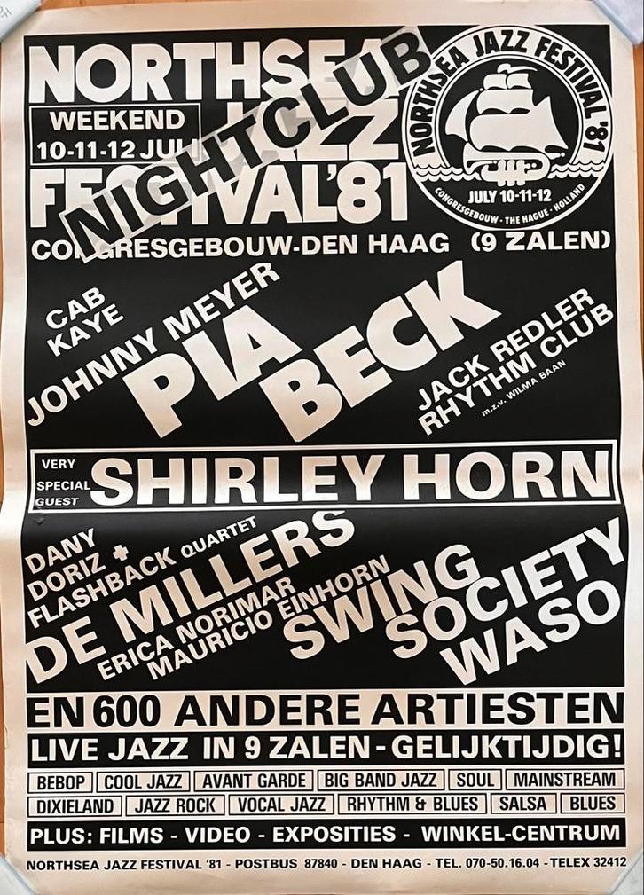 North Sea Jazz Festival '81 Poster, Verzamelen, Posters, Gebruikt, Muziek, Deurposter of groter, Rechthoekig Staand, Ophalen