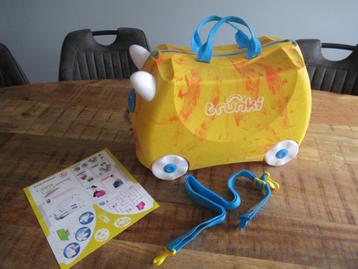 NIEUWE Koffer Trunki Ride on kinderkoffer Geel Oranje beschikbaar voor biedingen