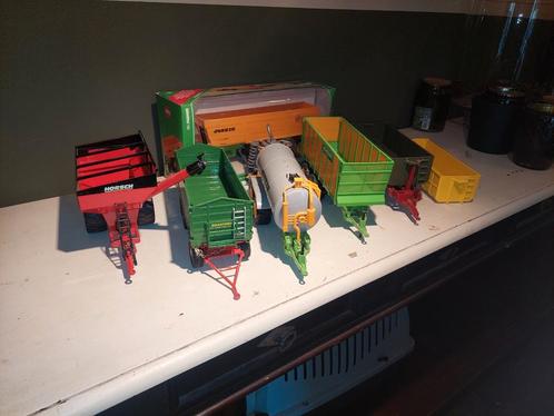 Siku aanhangers 1:32 container silage kipper, Hobby en Vrije tijd, Modelauto's | 1:32, Zo goed als nieuw, Tractor of Landbouw