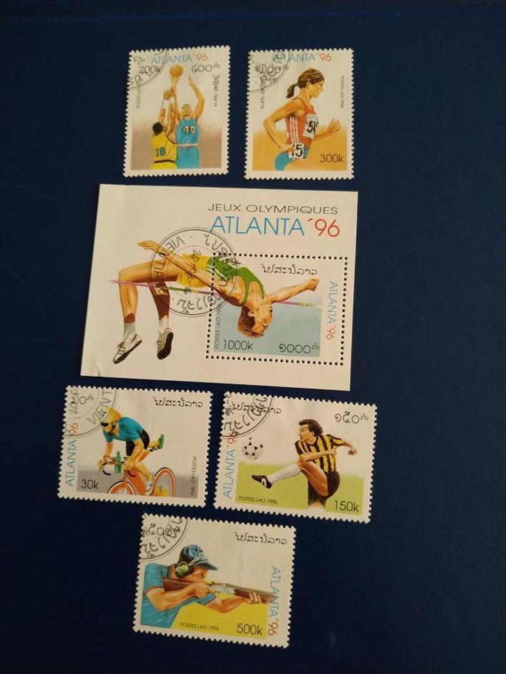 laos, Postzegels en Munten, Postzegels | Thematische zegels, Gestempeld, Sport, Verzenden