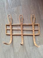 Vintage Bamboe Kapstok met 3 Haken, Wandkapstok, Gebruikt, Ophalen of Verzenden, Minder dan 100 cm