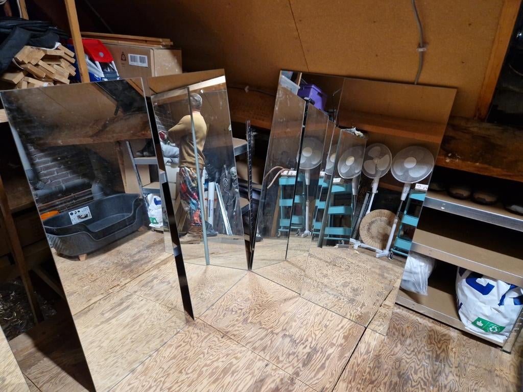 6 Ikea spiegels met bevestigstoebehoren, Huis en Inrichting, Woonaccessoires | Spiegels, Ophalen, 100 tot 150 cm, Zo goed als nieuw