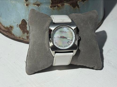 Vintage Breil Tribe Horloge met parelmoer en steentjes, Sieraden, Tassen en Uiterlijk, Horloges | Dames, Zo goed als nieuw, Polshorloge