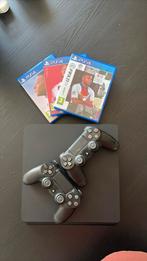 Sony Playstation 4 Slim 500GB + 2 Controllers & 3 Games, Spelcomputers en Games, Spelcomputers | Sony PlayStation 4, Ophalen, Met 2 controllers