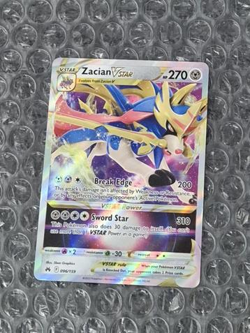 Zacian VSTAR 096/159 Crown Zenith Sword & Shield Ultra Rare beschikbaar voor biedingen
