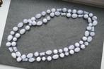 Zeer lange  kralen ketting, Sieraden, Tassen en Uiterlijk, Kettingen, Verzenden, Zo goed als nieuw, Wit, Overige materialen