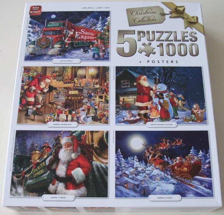 Puzzel *** CHRISTMAS COLLECTION *** 5 Puzzels Collection, Hobby en Vrije tijd, Denksport en Puzzels, Zo goed als nieuw, Legpuzzel
