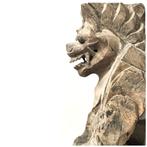 oude teak houten tempel wachter uit Bali, Ophalen of Verzenden