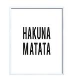 Fotolijst wit 40 x 50 cm | Incl. poster Hakuna Matata, Nieuw, Ophalen of Verzenden, Minder dan 50 cm, Minder dan 50 cm