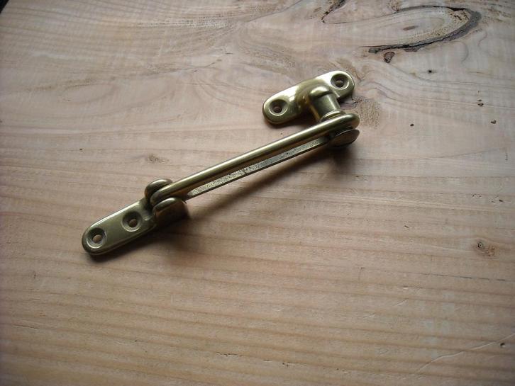 oude geleider klapraam bovenlicht raam klink greep koperen, Antiek en Kunst, Antiek | Overige Antiek, Ophalen of Verzenden