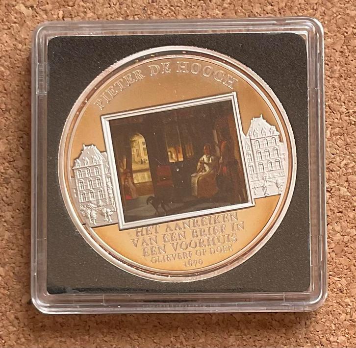 Penning Rijksmuseum - Pieter De Hoogh - Aanreiken Brief., Postzegels en Munten, Penningen en Medailles, Overige materialen, Nederland