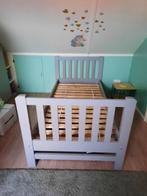 Grijs kinderbed met lades, Gebruikt, Ophalen of Verzenden, 85 tot 100 cm, 180 cm of meer