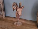 Houten Ramskop Beeld - Decoratie, Ophalen