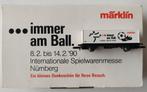 MÄRKLIN Z containerwagon WK voetbal 1990 Italië, Wisselstroom, Wagon, Ophalen of Verzenden, Zo goed als nieuw