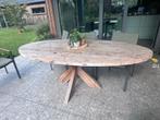 Ovale Teakhouten Tafel - Binnen/Buiten 220x110, Tuin en Terras, Tuintafels, Ophalen, Gebruikt, Ovaal, Teakhout