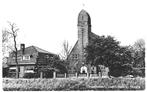 804576	Onderdendam	Groningen	Geref kerk	Pastorie	Nette oude, Verzamelen, Ansichtkaarten | Nederland, Ophalen of Verzenden, Ongelopen