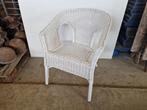 Leuke witte rieten stoel, Huis en Inrichting, Stoelen, Ophalen, Gebruikt, Wit, Riet of Rotan