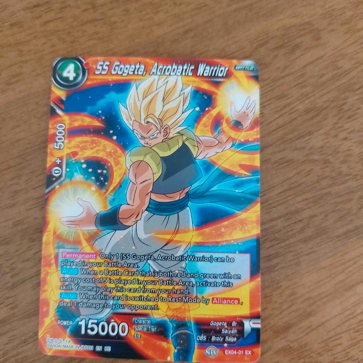 SS Gogeta, Acrobatic Warrior - Dragon Ball Super Card, Hobby en Vrije tijd, Verzamelkaartspellen | Overige, Zo goed als nieuw