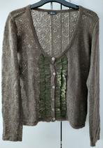 Gebreide vest Leon mt M, Maat 38/40 (M), Bruin, Leon, Ophalen of Verzenden