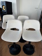 Set 4 barkrukken teddy bouclé, Ophalen, Gebruikt, 60 tot 90 cm, In hoogte verstelbaar