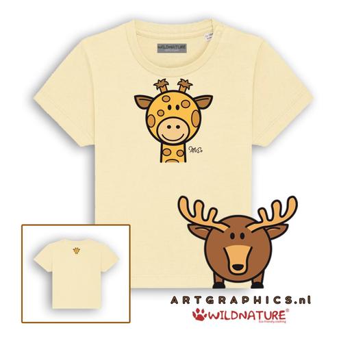 WILDNATURE Baby T-Shirt-GIRAFFE-BIOKATOEN 6 - 36 maanden, Kinderen en Baby's, Babykleding | Baby-kledingpakketten, Nieuw, Overige maten