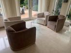Comfortabele fauteuils. Beige en taupe. 4 stuks in totaal, Huis en Inrichting, Fauteuils, Ophalen, Gebruikt, 75 tot 100 cm, Stof