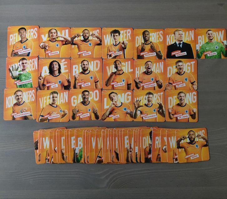 61 Nederlands Elftal kaartjes, Albert Heijn, Verzamelen, Supermarktacties, Albert Heijn, Ophalen of Verzenden