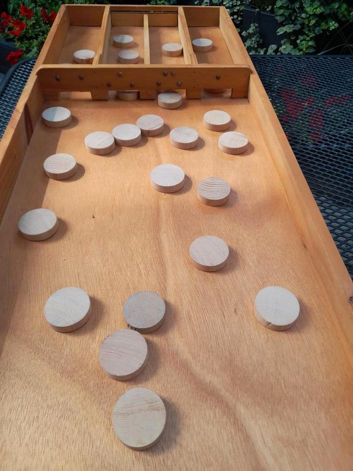 Grote sjoelbak (200cm), Hobby en Vrije tijd, Gezelschapsspellen | Bordspellen, Gebruikt, Ophalen