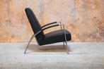 ZGANieuw! zwarte leren Harvink de Club design fauteuil, Harvink, Harvink, Design, 75 tot 100 cm