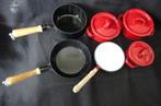 Rood emaille pannensetje voor kinderkeuken, Ophalen of Verzenden, Zo goed als nieuw, Overige materialen, Speelkeuken
