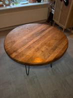 Ronde eikenhouten tafel, Huis en Inrichting, Tafels | Eettafels, Ophalen, Gebruikt, Vijf personen of meer, 100 tot 150 cm