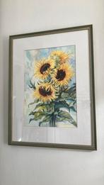 Zonnebloemen in mooie lijst, Ophalen of Verzenden