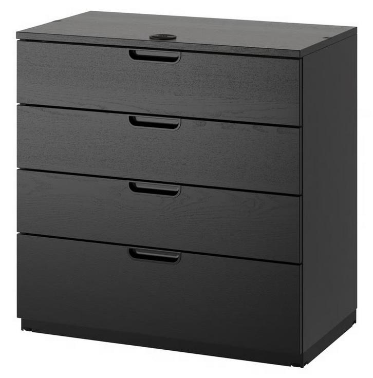IKEA Galant Ladeblok - Zwart Essenfineer - 80x80 cm, Huis en Inrichting, Kasten | Dressoirs, Zo goed als nieuw, 50 tot 100 cm