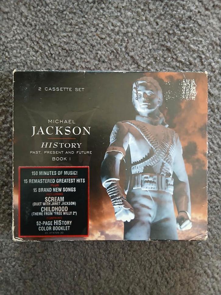 Michael Jackson History 2 cassette set, Cd's en Dvd's, Cassettebandjes, Gebruikt, Origineel, Pop, 2 t/m 25 bandjes, Ophalen of Verzenden