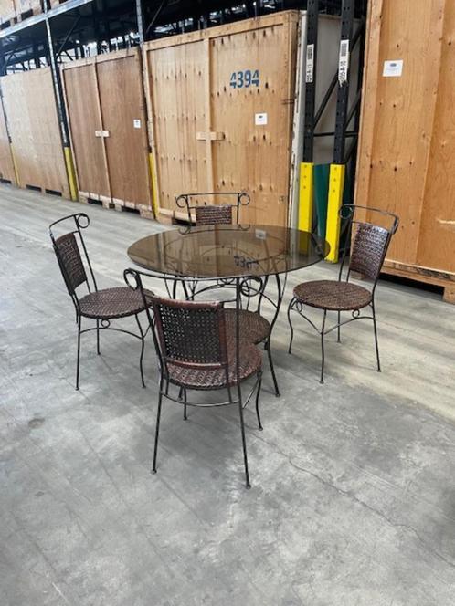 tafel met vier stoelen, Huis en Inrichting, Tafels | Eettafels, Zo goed als nieuw, 100 tot 150 cm, 100 tot 150 cm, Vier personen