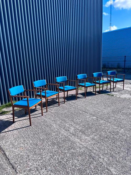 6 x vintage eetkamerstoelen lubke stoelen, Huis en Inrichting, Stoelen, Gebruikt, Ophalen