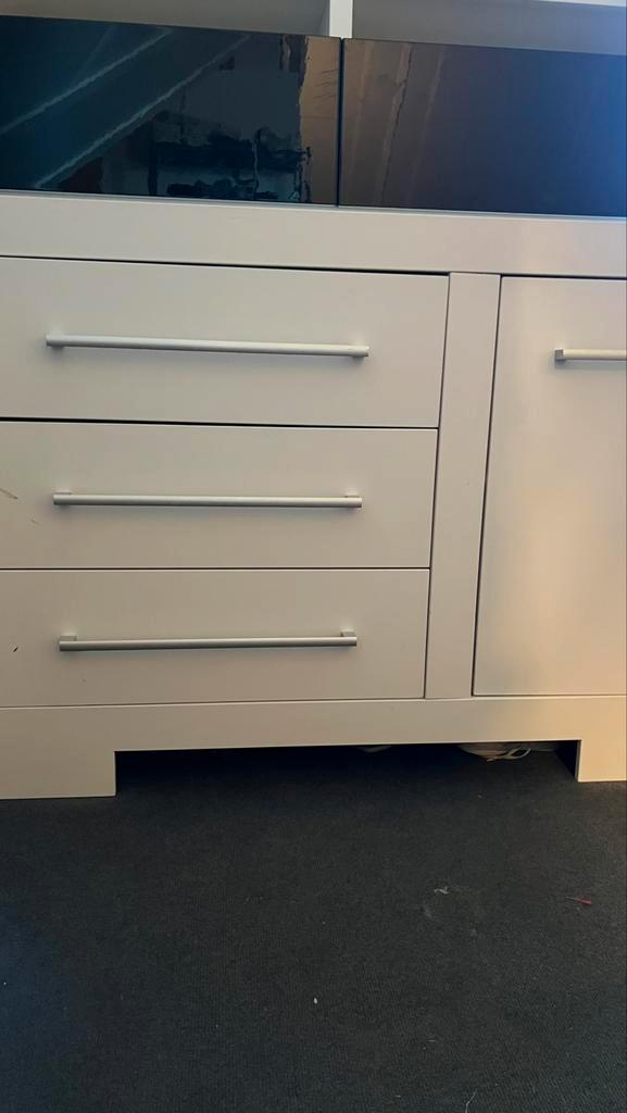 Witte commode, Kinderen en Baby's, Kinderkamer | Commodes en Kasten, Gebruikt, 90 tot 105 cm, 100 cm of meer, 50 tot 70 cm, Ophalen