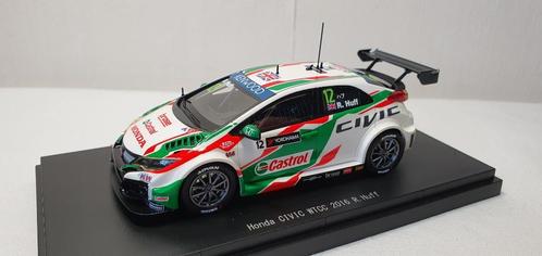 Ebbro Honda Civic WTCC 2016 #12 R.Huff, Hobby en Vrije tijd, Modelauto's | 1:43, Nieuw, Auto, Overige merken, Ophalen of Verzenden