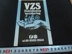 sticker VZS Ziektekosten verzekering, Ophalen, Zo goed als nieuw, Sticker