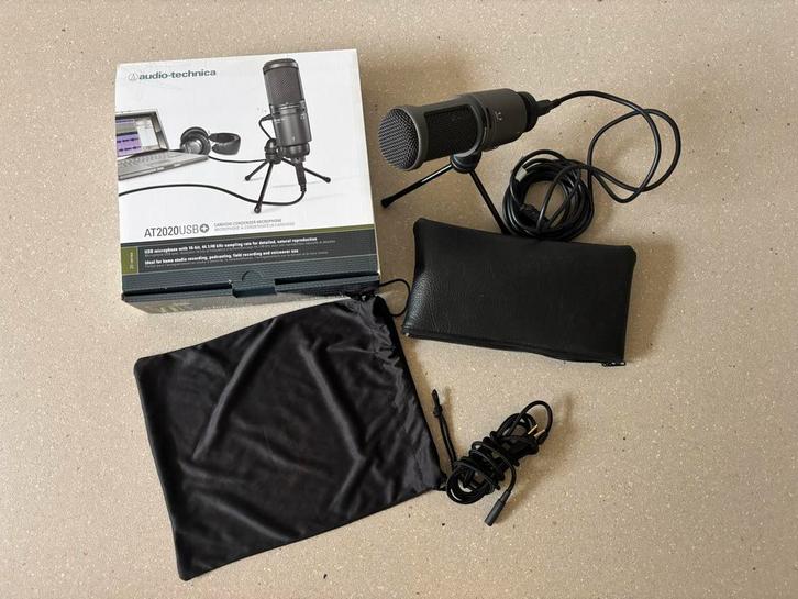 Audio-Technica AT2020USB+ Studiomicrofoon, Muziek en Instrumenten, Microfoons, Zo goed als nieuw, Studiomicrofoon, Ophalen of Verzenden