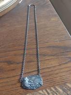 Zeer mooie fijne Jasseron ketting met Art-Nouveau hanger, Sieraden, Tassen en Uiterlijk, Antieke sieraden, Ophalen of Verzenden