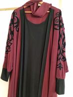 Prachtige abaya van dubai maat XXL bordeaux  met zwarte, Ophalen of Verzenden, Zo goed als nieuw, Rood