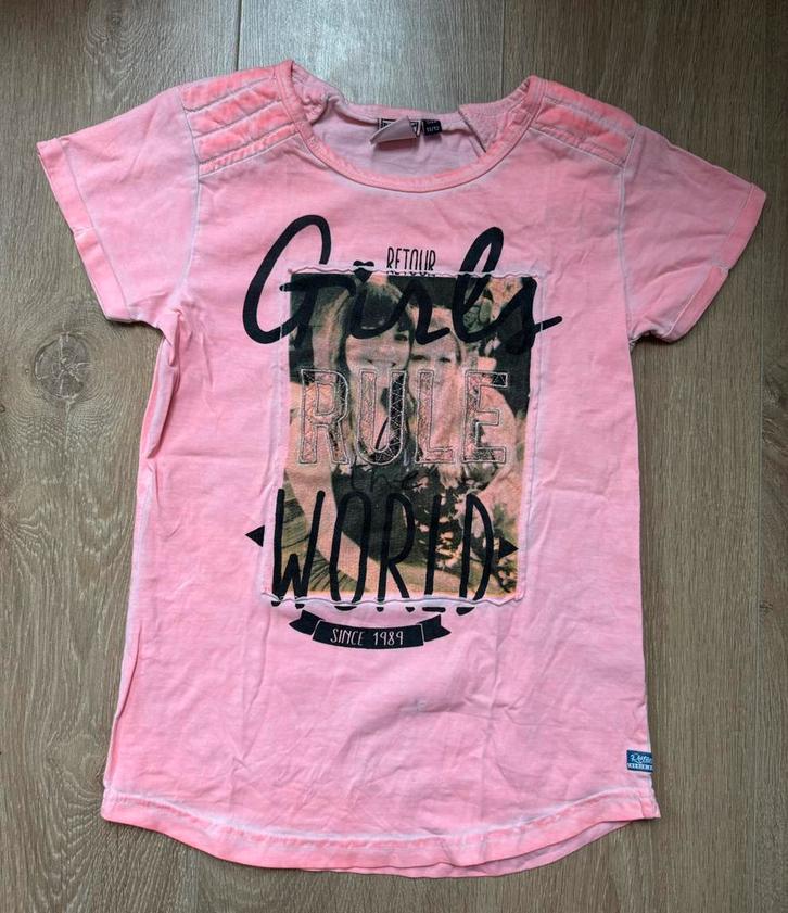 Retour meisjes t-shirt roze maat 11/12 jaar - 146/152, Kinderen en Baby's, Kinderkleding | Maat 146, Gebruikt, Meisje, Shirt of Longsleeve