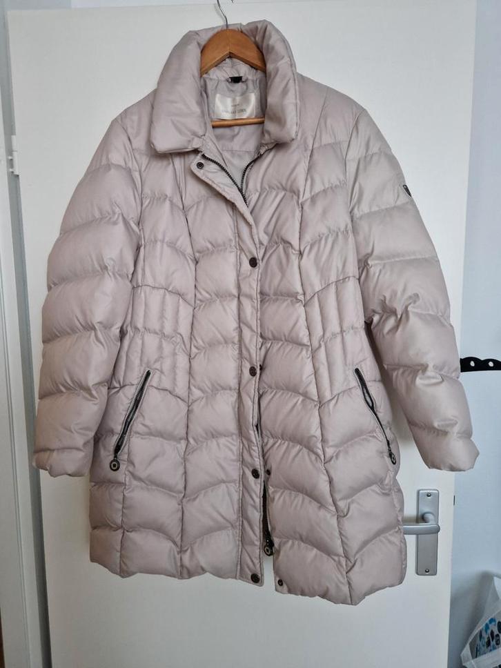 Jas Barbara Lebek 46, Kleding | Dames, Jassen | Winter, Zo goed als nieuw, Maat 46/48 (XL) of groter, Beige, Ophalen of Verzenden