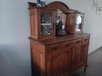 Brocante eiken dressoir met bovenkastjes., Ophalen
