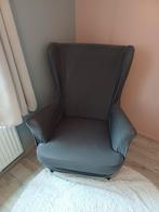 Grijze fauteuil met oren, Huis en Inrichting, Ophalen, Gebruikt, Klassiek, 75 tot 100 cm