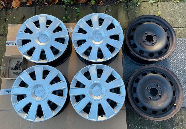 2x velgset 14-15 inch Ford, Auto-onderdelen, Banden en Velgen, Velg(en), Zomerbanden, 15 inch, 195 mm, Personenwagen, Gebruikt